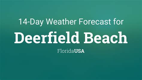 deerfield beach weather tomorrow|deerfield beach 14 day weather.